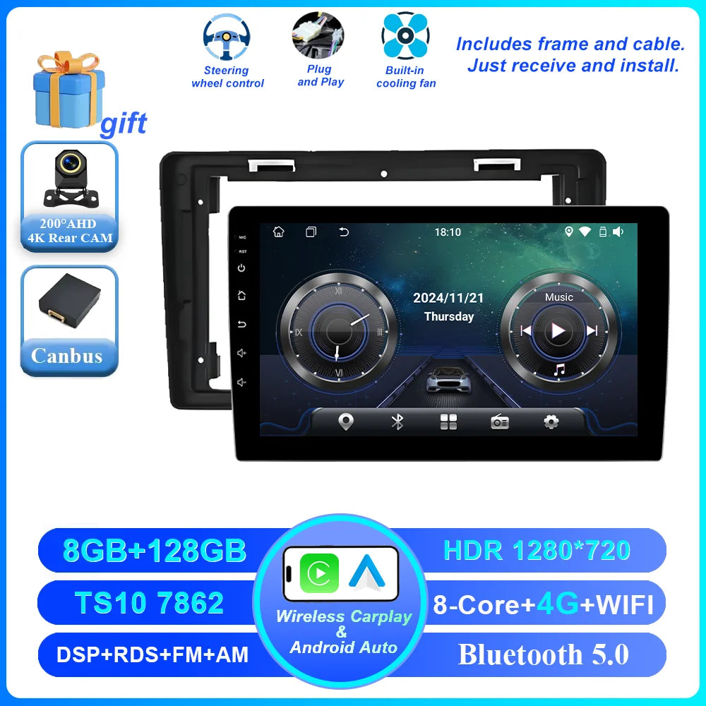 Car Android 15 Radio Stereo For Citroen Berlingo B9 Peugeot Partner 2008 - 2019 wireless CarPlay Android Auto No 2 din 2din DVD