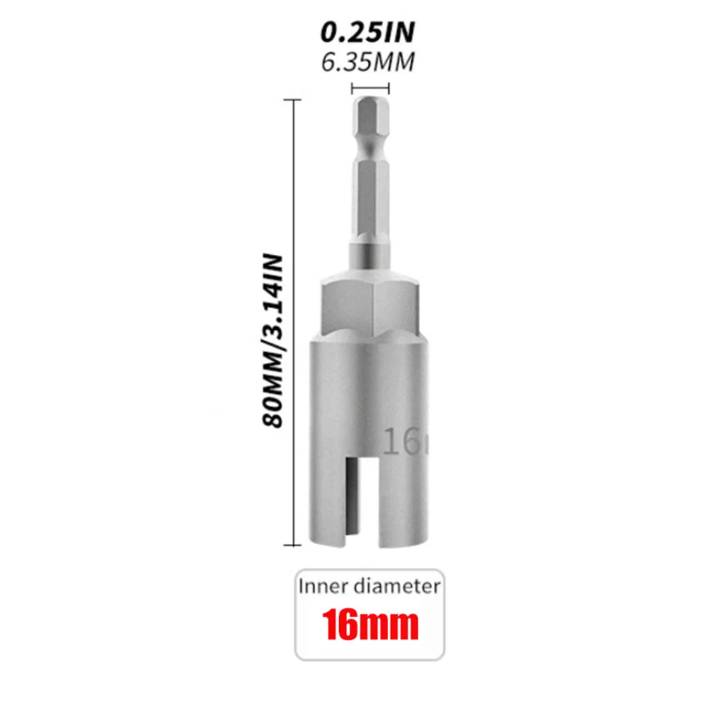 80/65mm 1/4” Hex Shank Wing Nut Driver Set Slot Wing Nuts Drill Bit Socket Wrenches Powerful Socket Inner Hexagonal Wrench