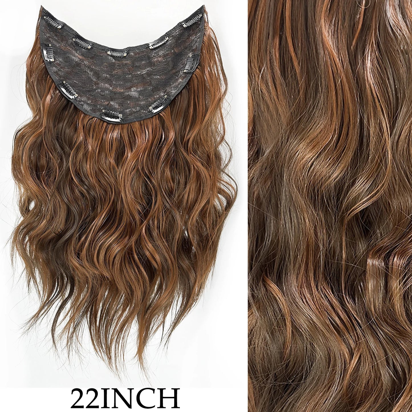 7Pcs/Set 16 Clips Hair Extension Black Long Straight Natural Hair Ombre Hairpiece Heat Resistant Fiber for Women Hairstyle