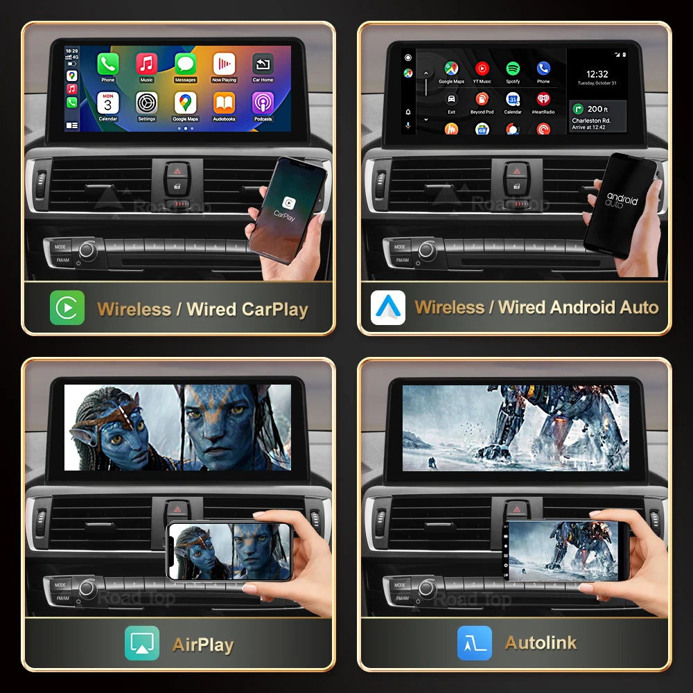 12.3" Wireless CarPlay & Android Auto Display Screen, Compatible with BMW 1 2 Series F20 F21 F22 F23 F45 (NBT)