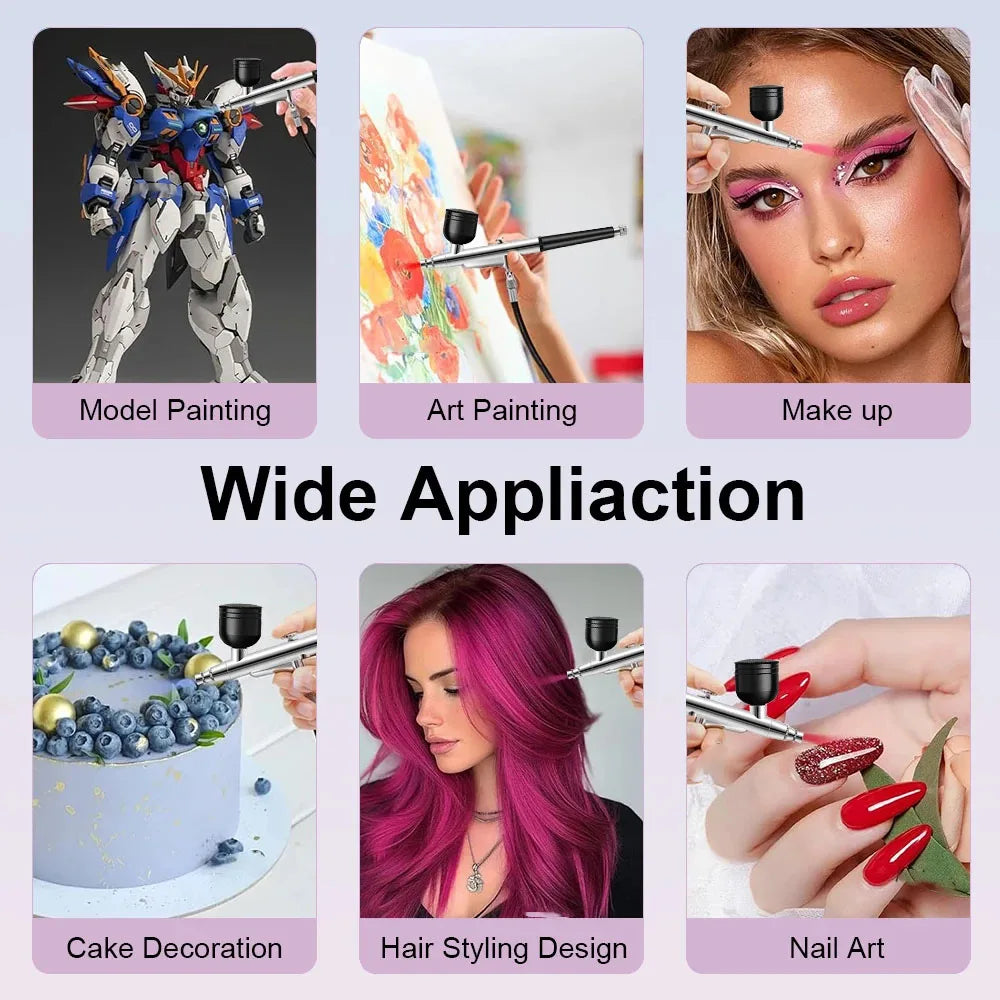 Portable Single Action Airbrush 0.3mm Nozzles Spray Gun Pen for Model Cake Nail Car Painting Beauty Inkjet
