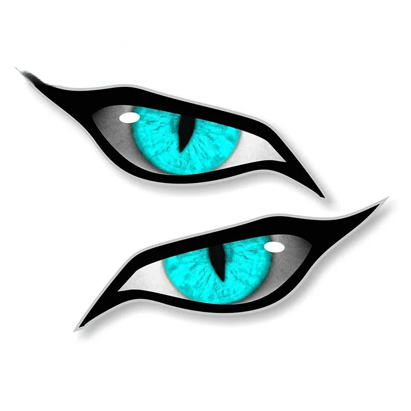 Car Stickers for Evil Yellow Eyes RV Motorcycle Occlusion Scratch Waterproof Windshield VAN Anime Decal VINYL STICKER Products