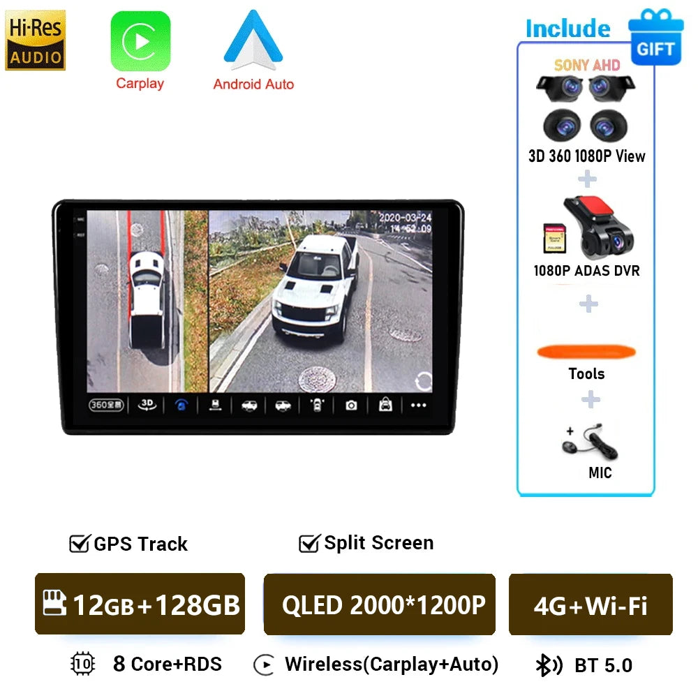 Android 16 Carplay For Citroen C5 2008-2017 Car Radio Auto 4G GPS Navigation Multimedia Video Player Stereo Multimedia Video