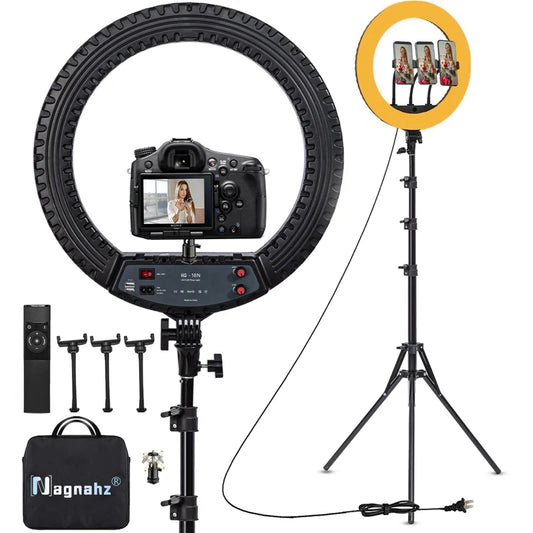 18'' LED Ring Light with Tripod & Remote for Selfies & Videos