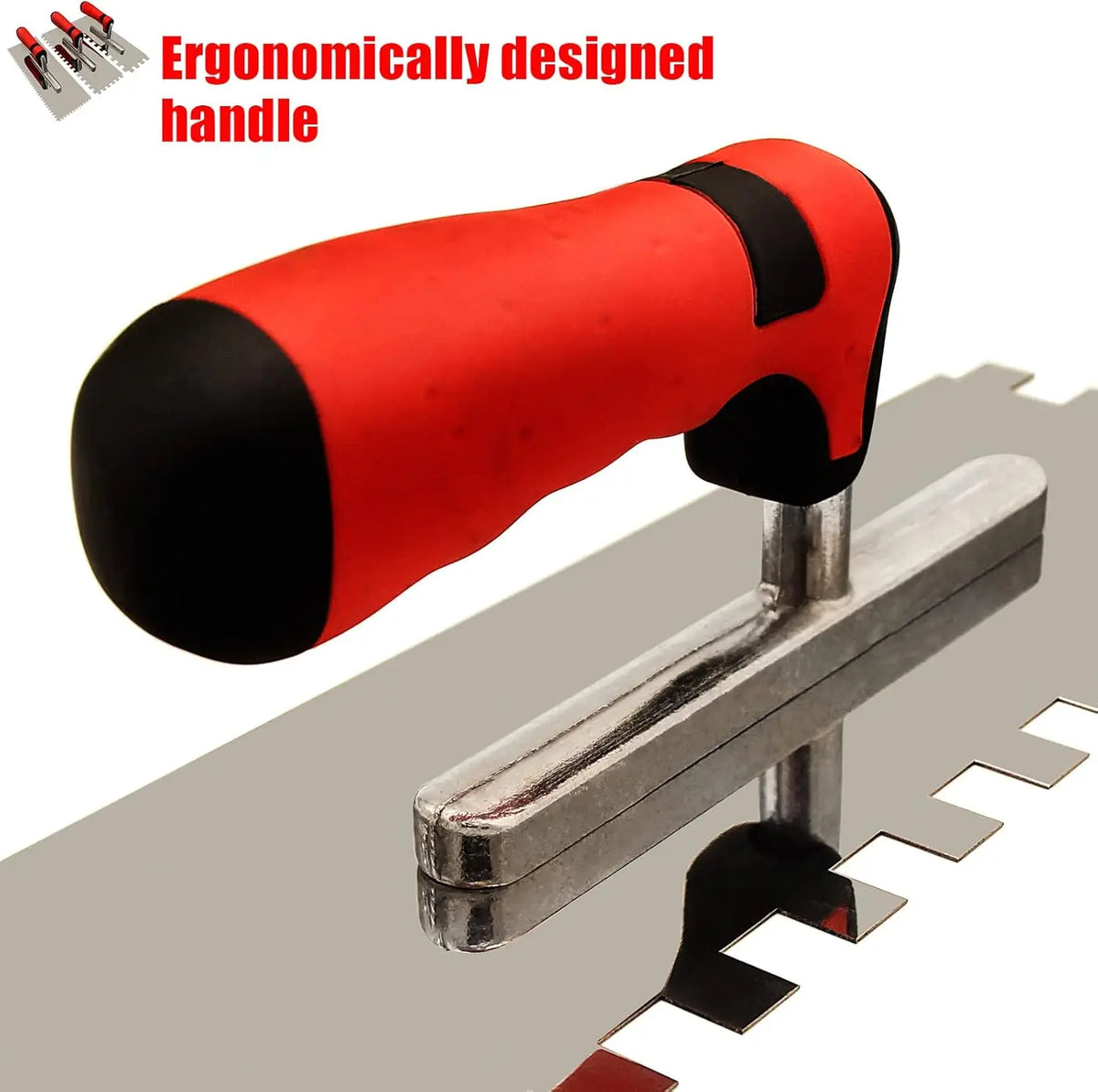 Square Notched Trowel, Stainless Steel Wall & Floor Tiling Tool