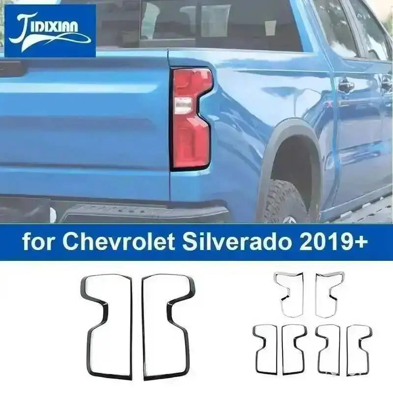 JIDIXIAN Car Rear Tail Light Lamp Taillight Decoration Cover for Chevrolet Silverado 2019 2020 2021 2022 2023 2024 2025 2026