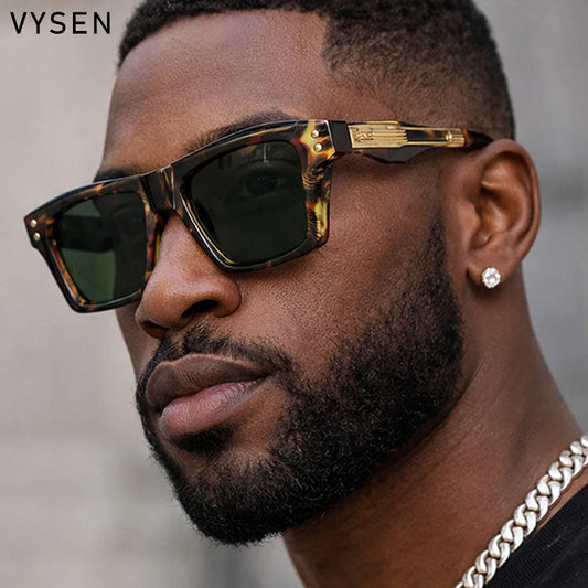 Steampunk Square Sunglasses for Men — Vintage Driving UV400