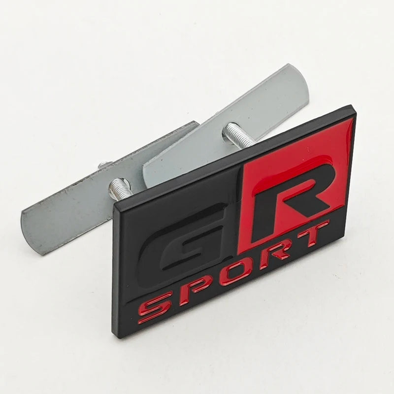 3D Metal Car Sticker GR SPORT Logo Fender Side Badge Rear Trunk Front Grille Emblem For Toyota Alphard Avensis Prius Crown Yaris