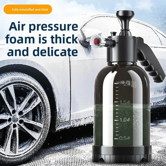 2L High Pressure Car Wash Foam Sprayer Bottle with Foam Nozzle for Auto Cleaning and Detailing