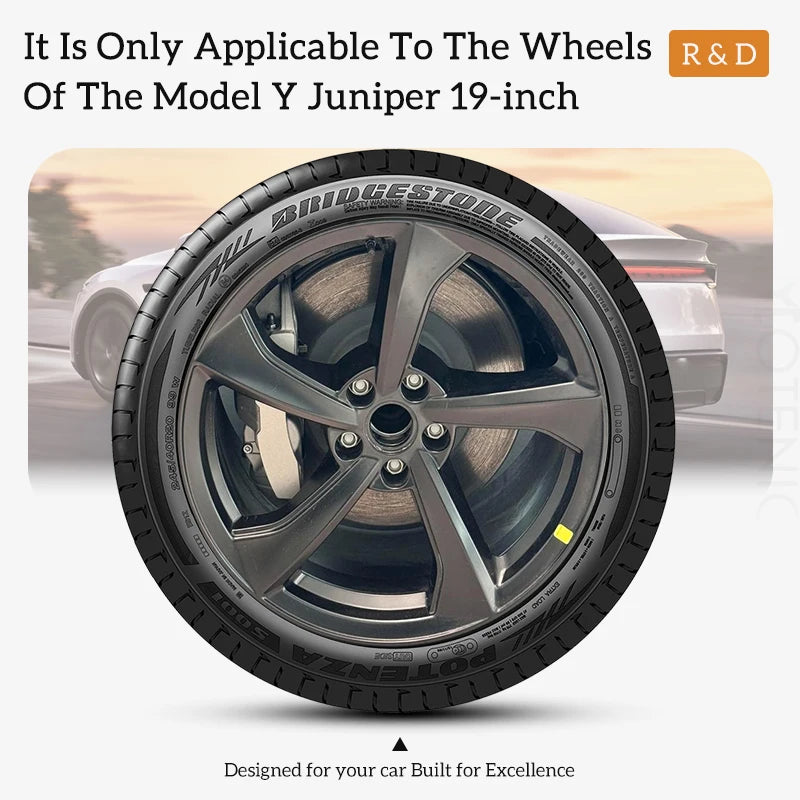 4PCS Wheel Cover for Tesla Model Y Juniper 2026-2026 19 Inch Car Replacement Wheel Cover Automobile Hub Cap Full Rim Car