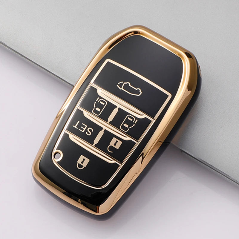 2 3 4 Buttons TPU Car Key Case Cover for Toyota Land Cruiser 200 300 Fortuner Camry Prado Crown TLK 200 Yaris Cross Hilux Innova