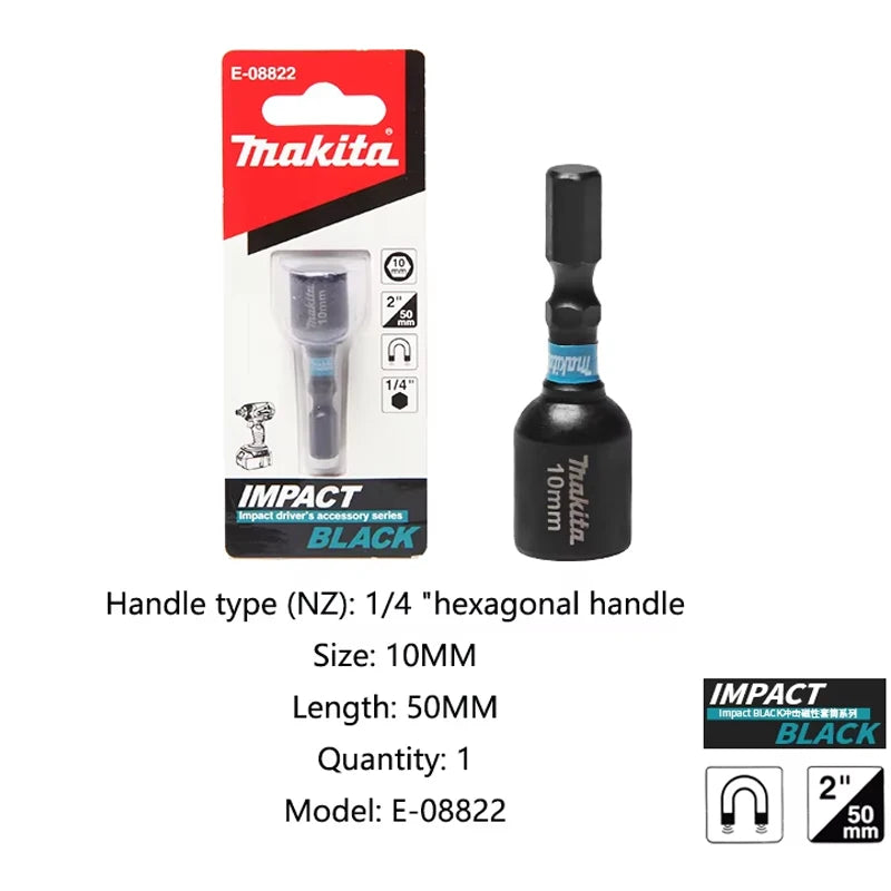 Makita Impact Black Magnetic Sleeve Series Hexagonal Handle Adapter Drill Drive Bit Tool Accessories