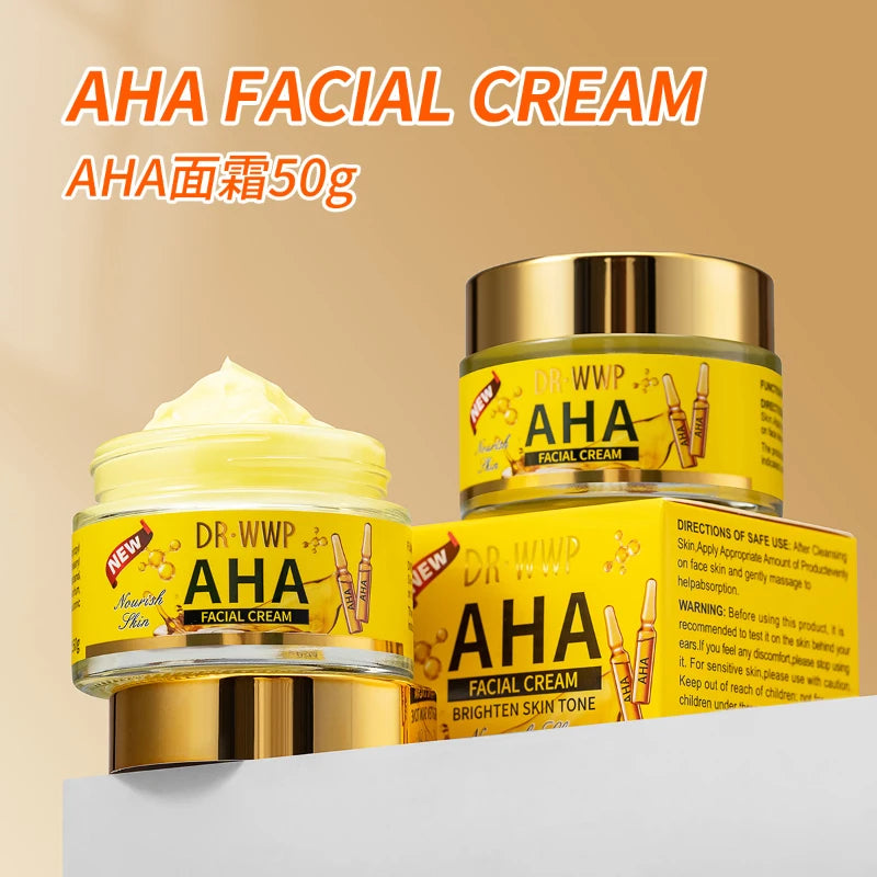 Revitalizing Facial Care Cream Lasting Moisturizing Face Cream Contain Aha Fruit Acids, Turmeric Hydration Firming Face Cream