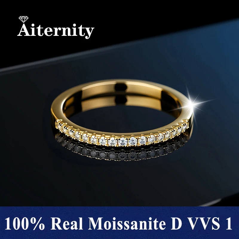 Moissanite V-Shape Ring – 925 Silver Engagement Band