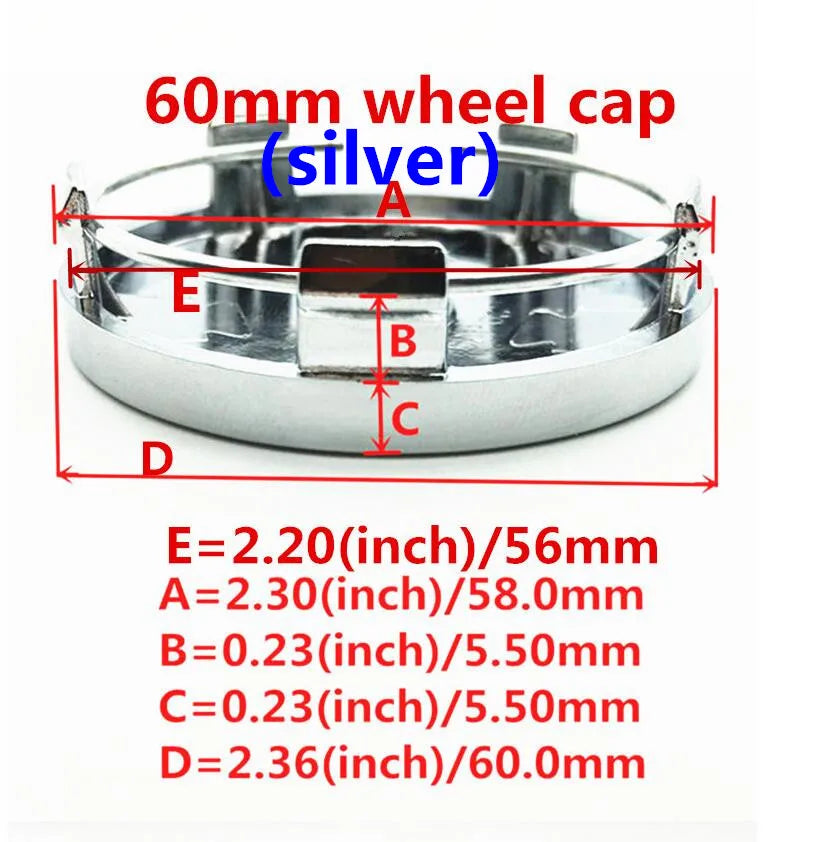 4pcs 3D 56mm 60mm 68mm For Car emblem Wheel hub Center Cap Badge covers sticker Decals Styling accessories