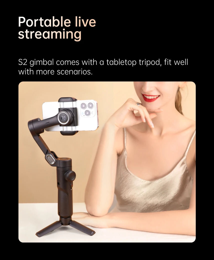 AOCHUAN 3-Axis Handheld Gimbal Stabilizer SmartXE for Smartphone for iPhone Android AI Face Tracking Tk Vlog