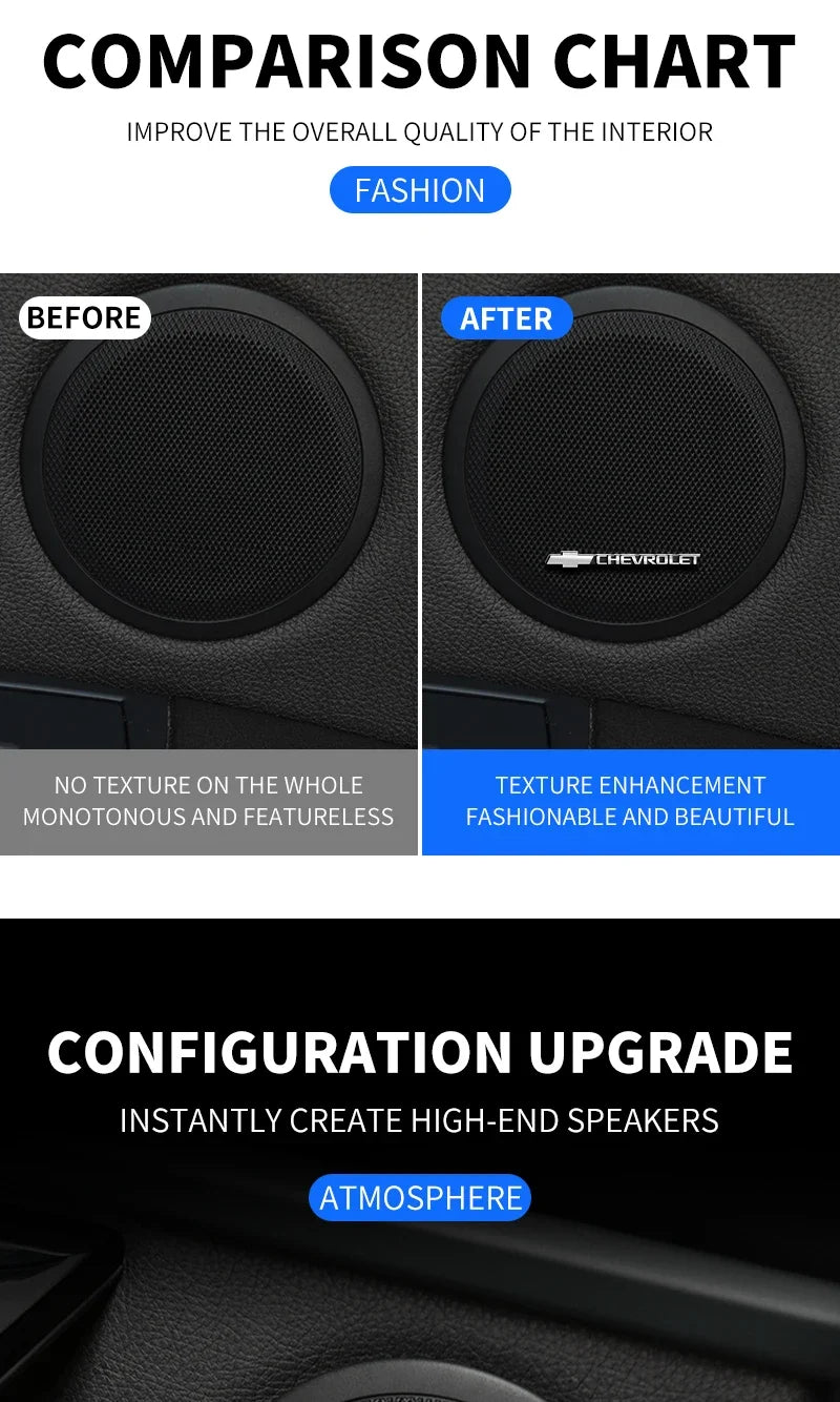 Chevrolet 3D Aluminum Sticker Decal Fit For Chevrolet Silverado Impala Malibu Equinox Cruze Camaro Blazer Spark Aveo TrailBlazer