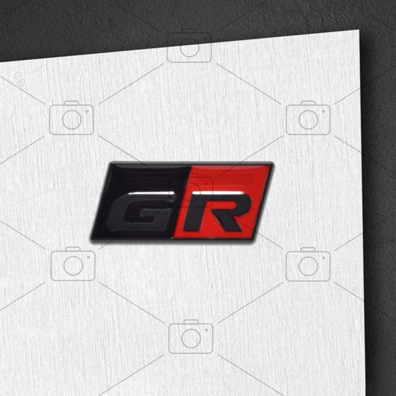 Car Metal GR Sport Logo Badge Steering Wheel Decals Styling For Corolla C-HR Camry Prado Prius Highlander FJ Cruiser Yaris RAV4