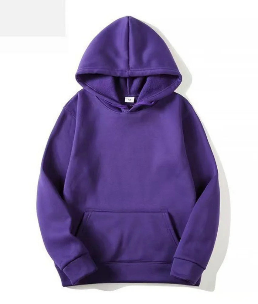 Plain fleece pullover hoodie - view 11