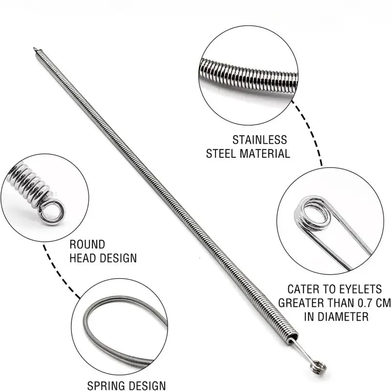 9 Inch Universal Spring Rope Threader Needle - Multi-Use Tool for Holiday Crafts, Sewing, and Quick Drawstring Repair