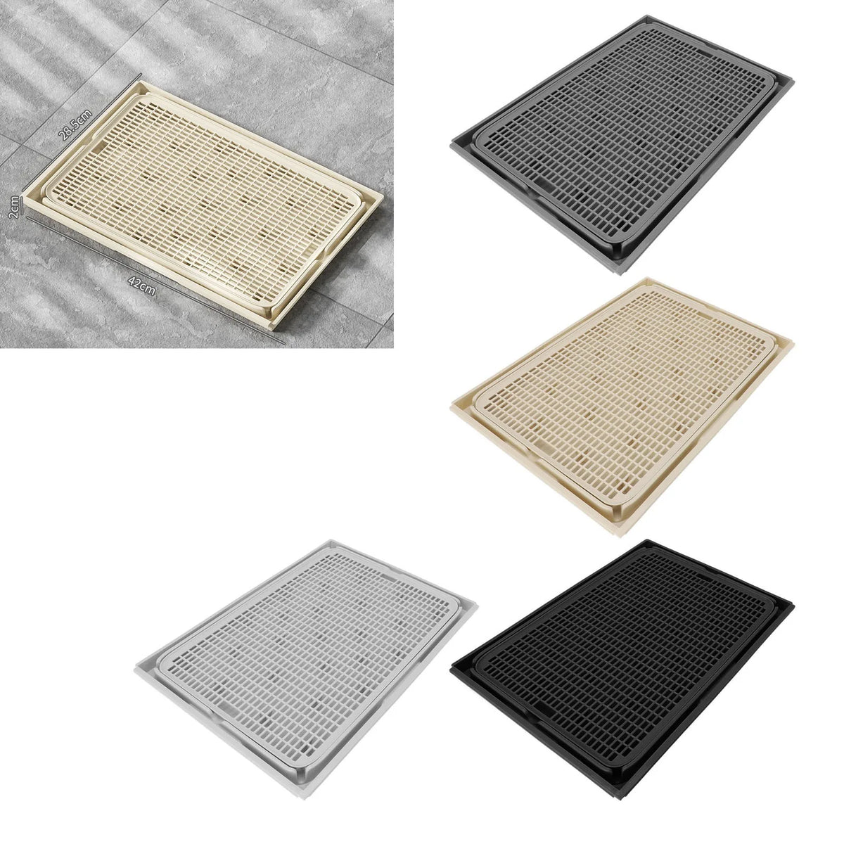 Double Layer Cat Litter Trapping Mat - Washable Anti-Slip – photo 2