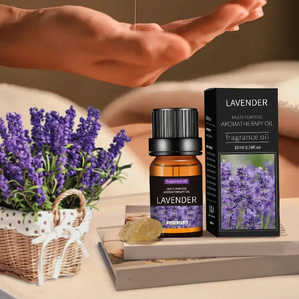 20Flavors 10ml Essential Oils For Aroma Diffuser Air Humidifier Lavender Rose Eucalyptus Sandalwood Air Freshening Aromatherapy