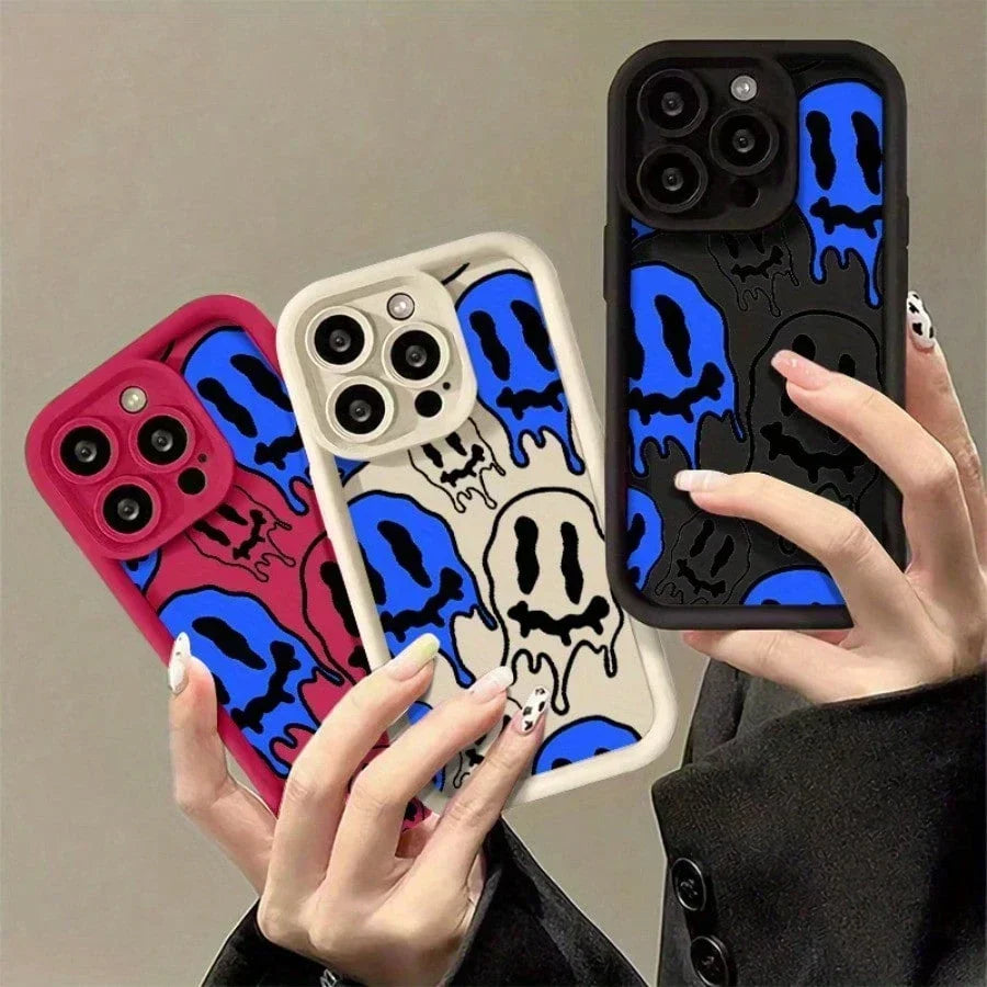 Slim TPU Soft Case for iPhone 17 Pro Max, 17 Air, 15, 14, 13, 12, 11 – Blue, White & Black Protective Cover
