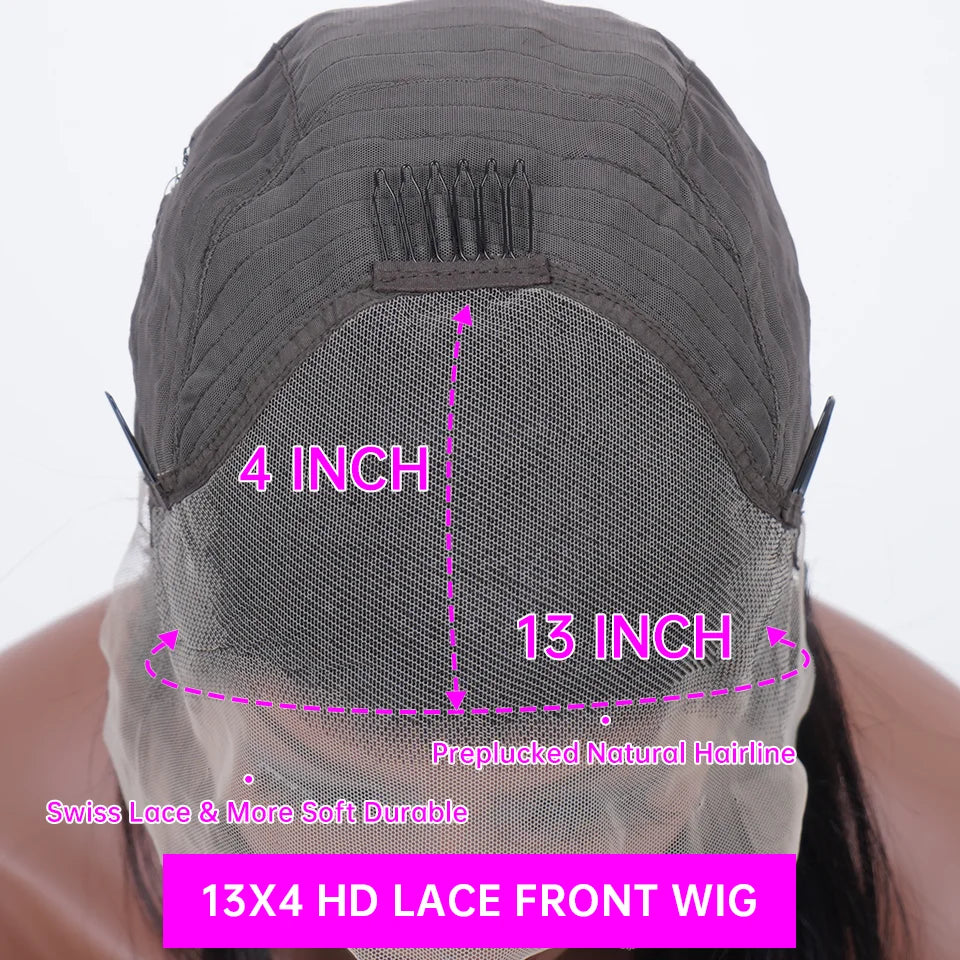 Deep Wave 13x4 / 13x6 HD Lace Front Human Hair Wig — Chocolate Brown (up to 40")