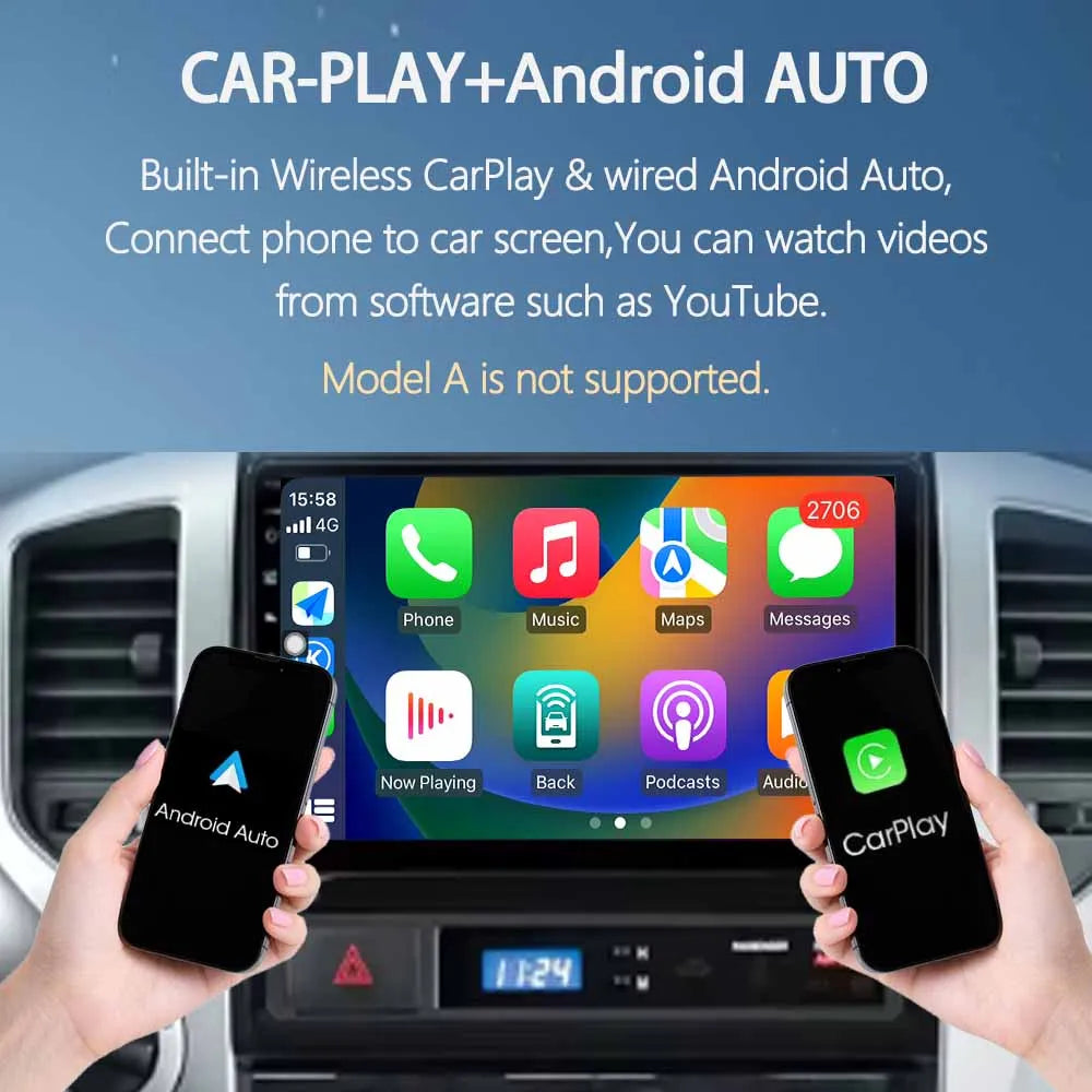 Car Stereo with Apple CarPlay & Android Auto, Compatible with Ford Fiesta Mk6
