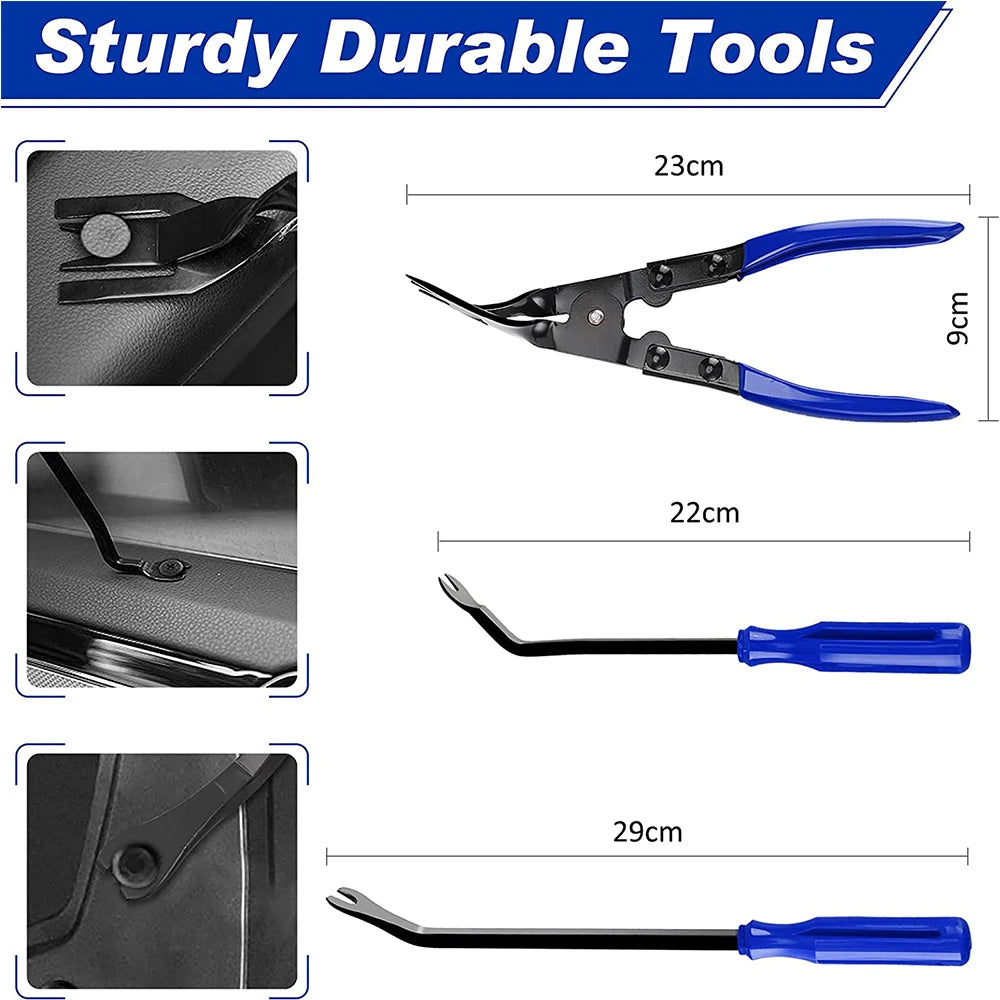 Car Trim Removal Tool 41/11/5Pcs Trim Puller Tool Kit Pry Tools Set for Trim Clip Pliers Fastener Plastic Rivets Removal Kit