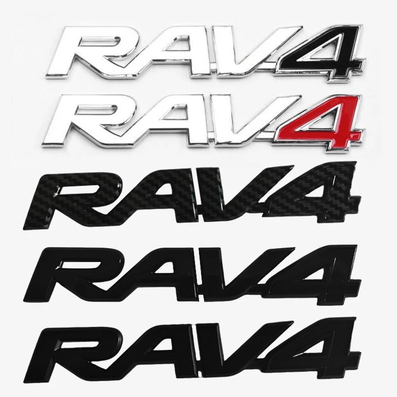 NEW ABS Car Body Trunk Emblem Sticker Rav4 LOGO For Toyota RAV4 SUV Badge Auto Rear Letter Decal Exterior Accessories