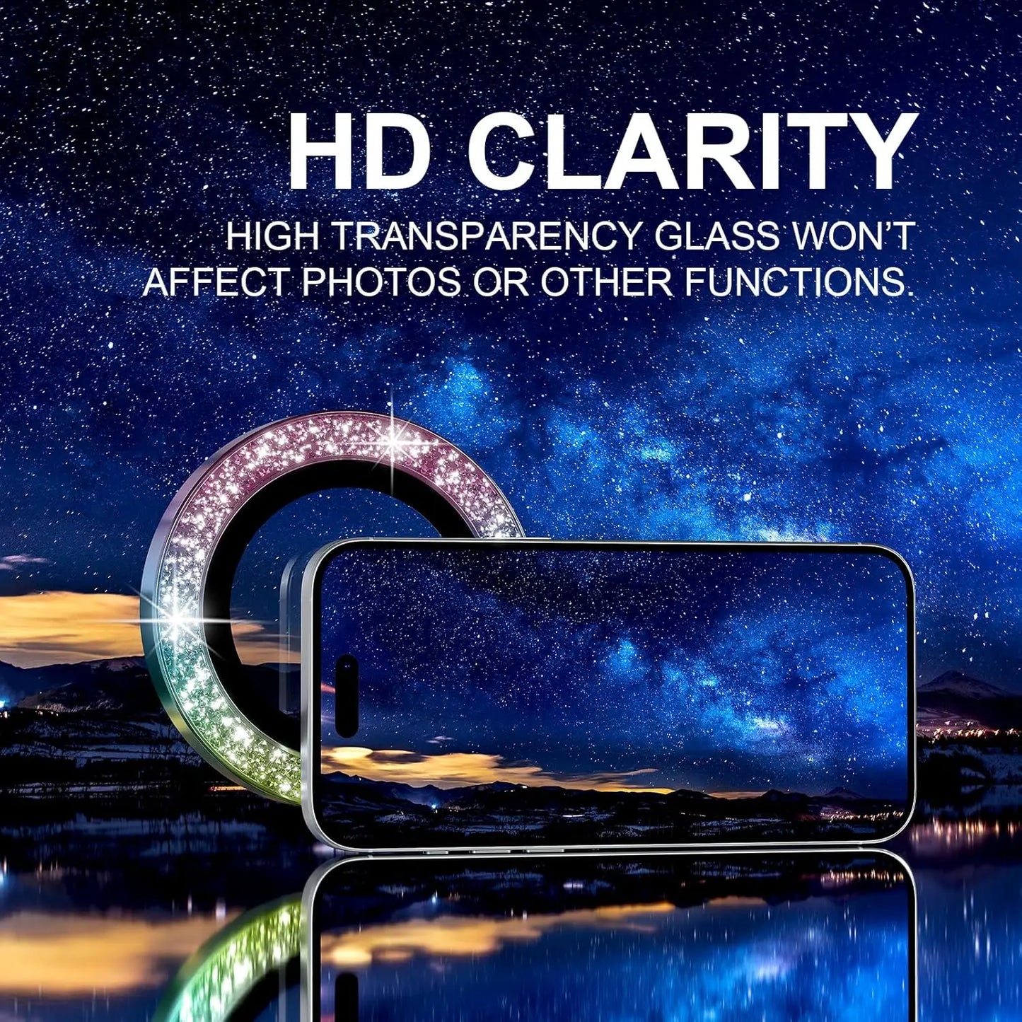Bling Glitter Diamond Metal Frame Camera Protector For IPhone 17 Pro Max Air 17Pro Alloy Lens Tempered Glass Film Ring Cover Cap