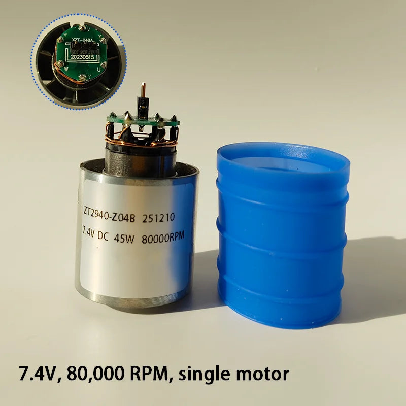 130,000 RPM turbo blower high-speed brushless motor 110,000 RPM violent fan 7.4v DC brushless motor
