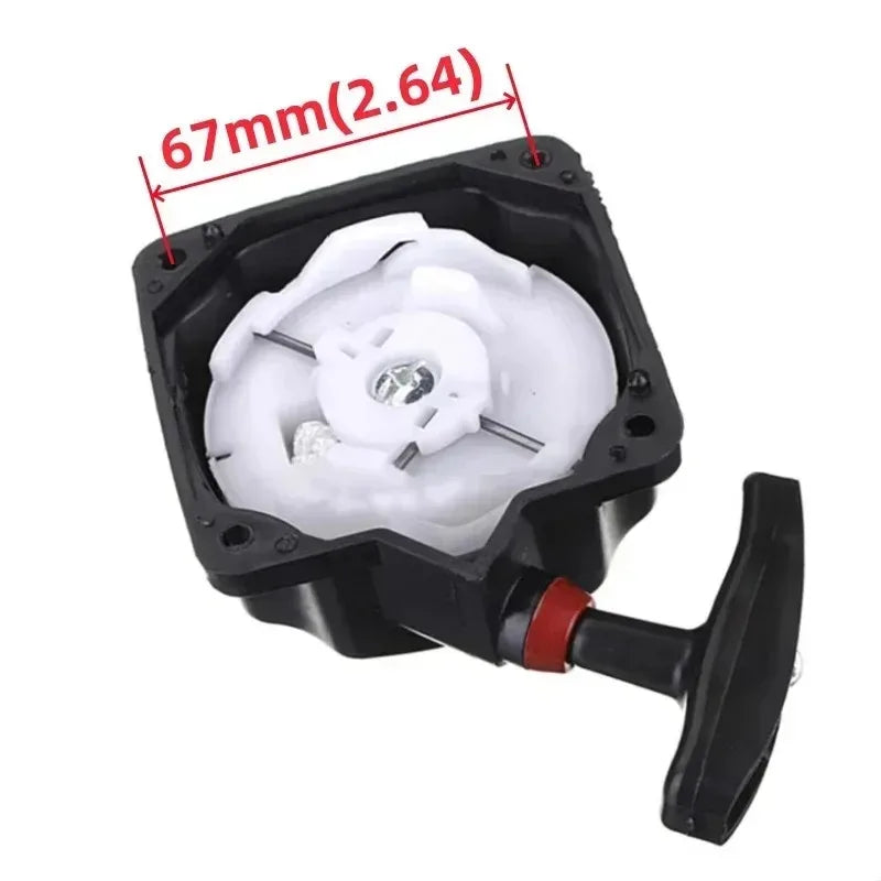 40-5 Lawnmower Recoil Pull Starter Set - 80mm Starter Assembly & Pull Panel - Reliable Replacement Parts for Brush Cutters