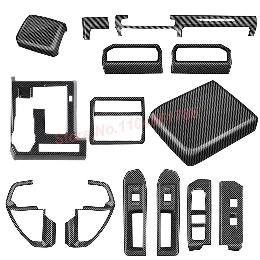 Fit for Toyota Tacoma 2024 2025 Interior Accessories Carbon Fiber Look Car Interior Cover Trim Panel Decoration Sticker