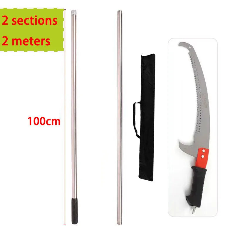 4m Telescopic Garden Pruning Saw – Stainless Steel Extending Pole, Multifunctional Hand Saw