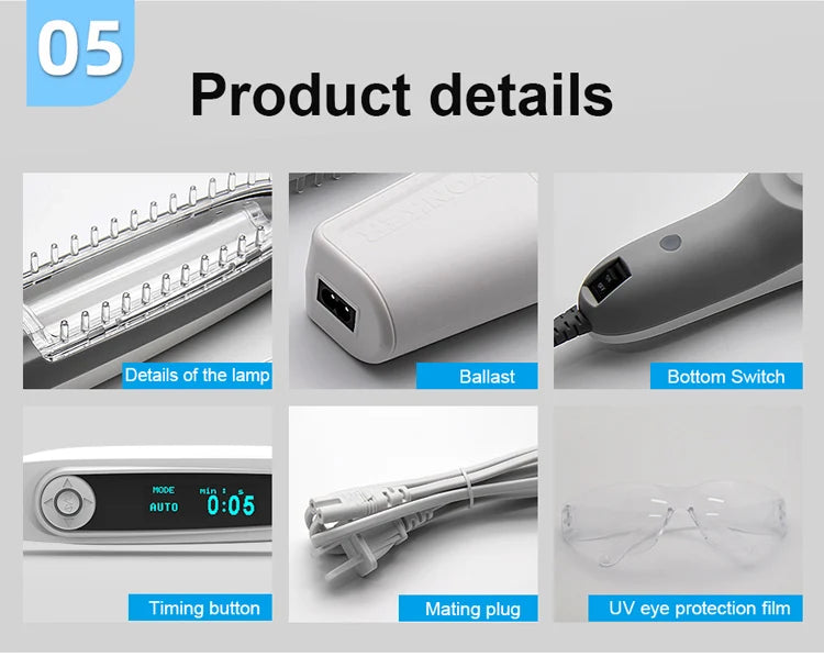 311NM  UVB Narrow Band UV Light Source Treatment Vitiligo Psoriasis Eczema Therapy Lamp Ultraviolet Phototherapy Instrument