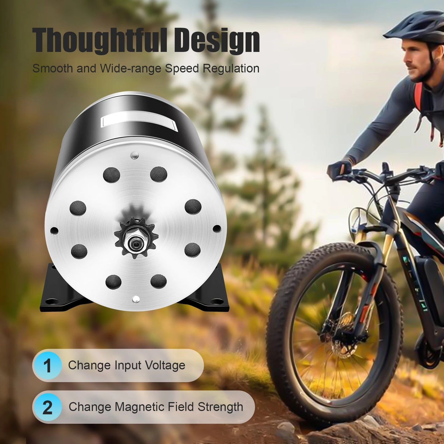 MY1020 1000W 36V Brushed DC Electric Motor For Mini Bike Quad Go-Kart E-Bike DIY