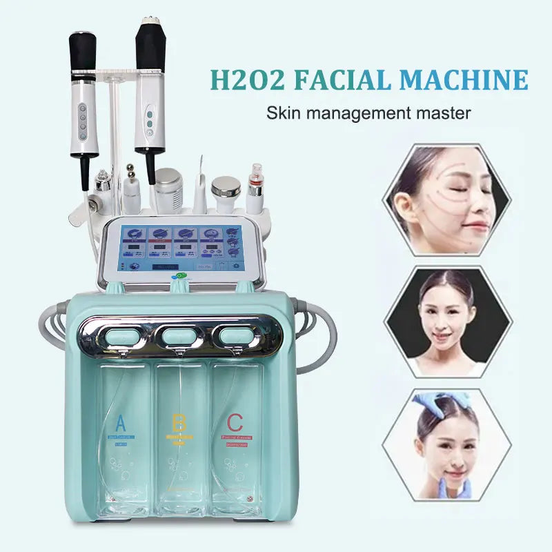 New Design 8 in 1  hydro Facial Machine for Wrinkle Remover  Bubble Facial Machine CO2 Oxygen beautiful equipment
