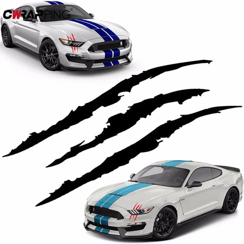 Wolf Claw Car Stickers Car Hood Vinyl Sticker Creative Headlight Decor Decal Monster Claw Scratches Vinyl Film Auto Decoration