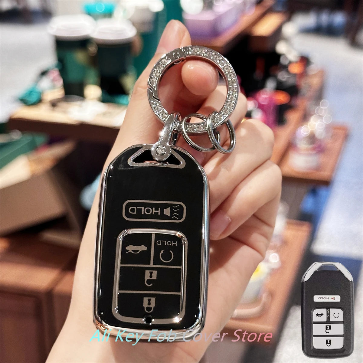 for Toyota Key Fob Cover Keychain For Honda Accord Civic Cr-V Hr-V Fit Odyssey Jed Crosstour Crider Accessories