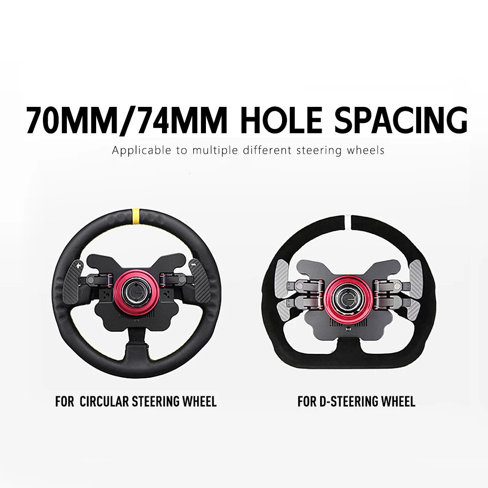 MUGE-New 6 Hole Racing Simulator Game Steering Wheel Quick Release Hub Adapter 70MM For MOZA Simagic M10 A/Mini Euro Truck QR040
