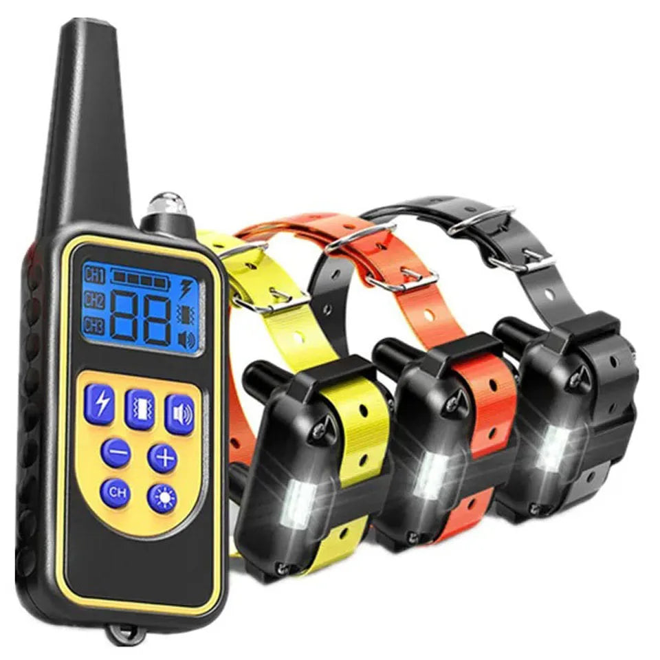 Electric Waterproof Dog Training Collar – Rechargeable Remote Anti-Bark Device | For 1, 2 or 3 Dogs