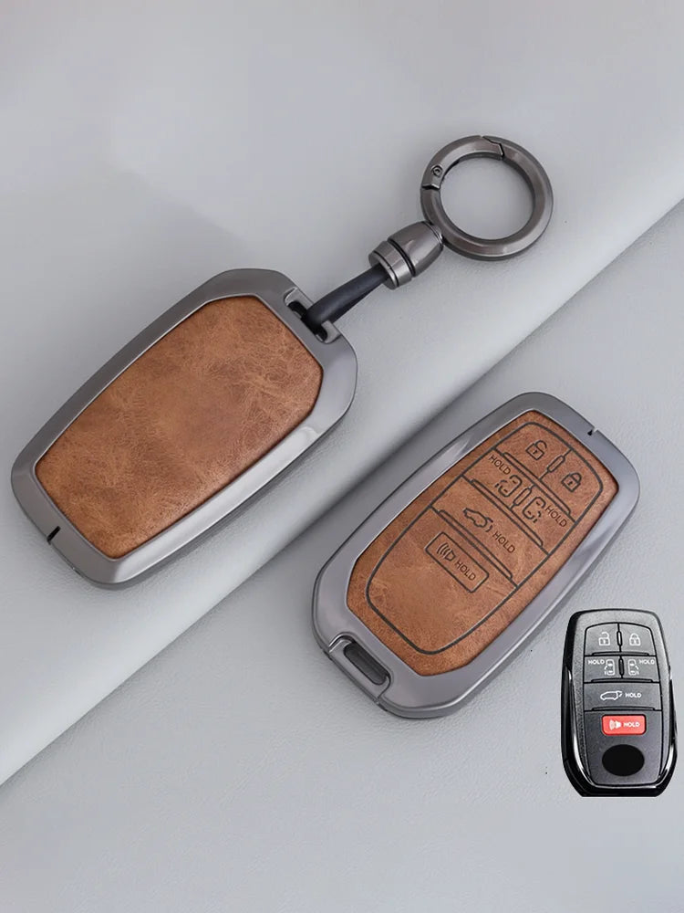6 Button for TOYOTA Sienna RAV4 VENZA Mirai Hybrid Vehicles Alphard PREVIA Voxy Smart Remote Key Case Zinc Alloy Car Key Cover