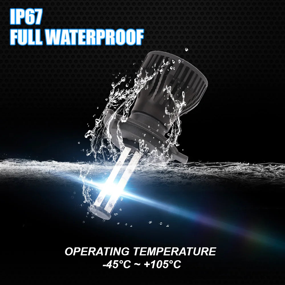 2PCS 6000K Super Bright LED Car Headlight Bulbs H7 H11 H4 H9
