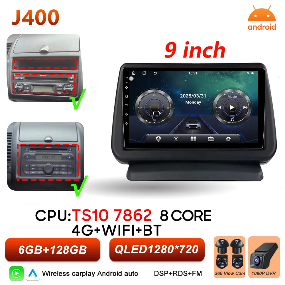 Android 16 Auto Car Radio For Nissan Note 2004 2005 2006 2007 2008 - 2012 Carplay Multimedia Player GPS Navigation DSP BT Stereo