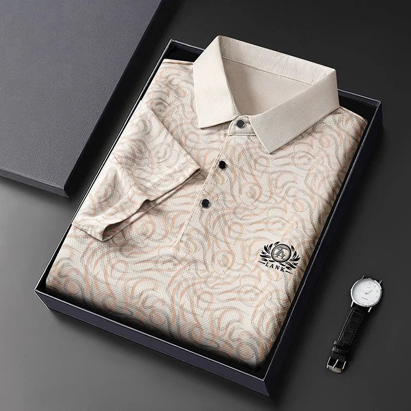 Men's Embroidered Polo Shirt - Lightweight Short Sleeve, Casual Style