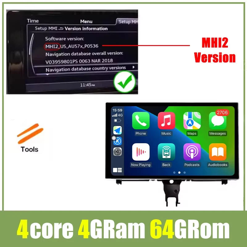 9" Android Car Stereo for Audi A6 C7 & A7 (2012–2018) — CarPlay, Android Auto, GPS, Bluetooth, WiFi
