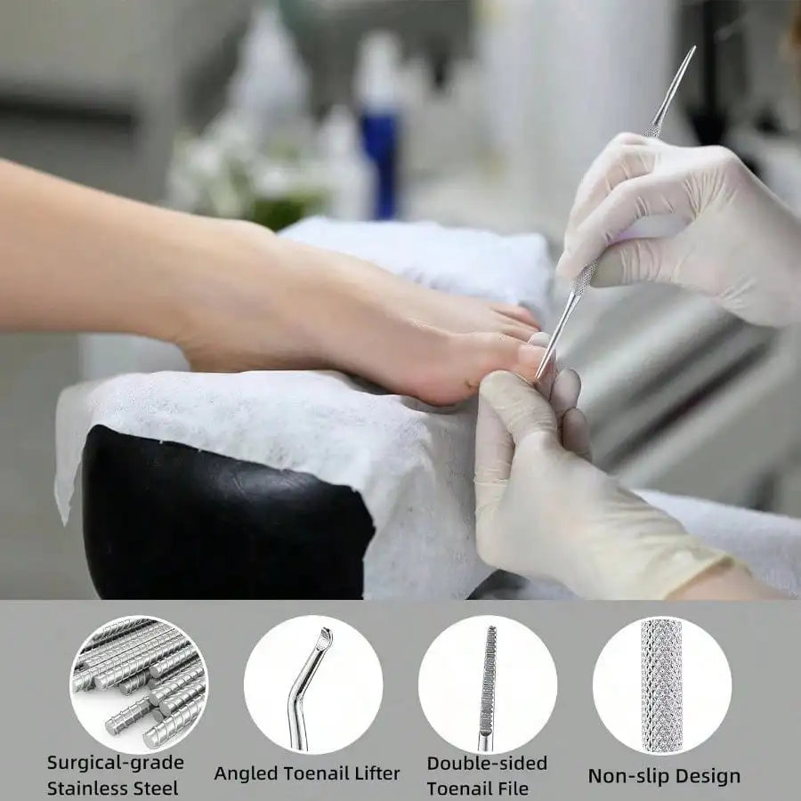 3pcs Nail Stain Removal Tool, Multifunctional Nail File, Pedicure Tool Beauty File, Ingrown Toenail Tool Pedicure Nail Cleaner
