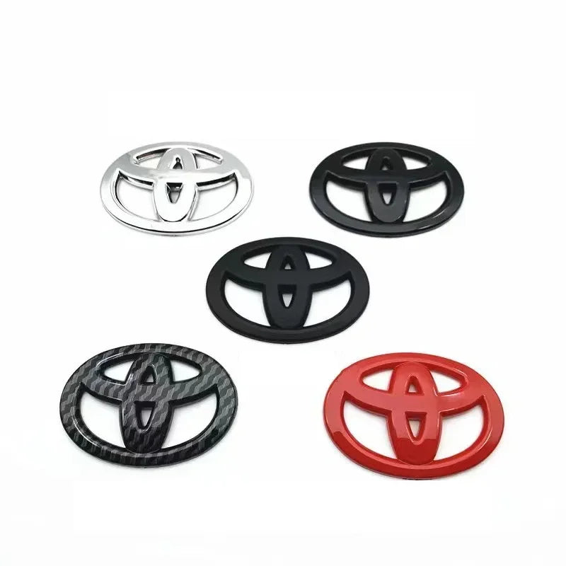 1PCS ABS Toyota Logo Car Emblem Steering Wheel Sticker For Toyota Hilux Prius Avensis Auris Verso Corolla Camry Auto Accessories